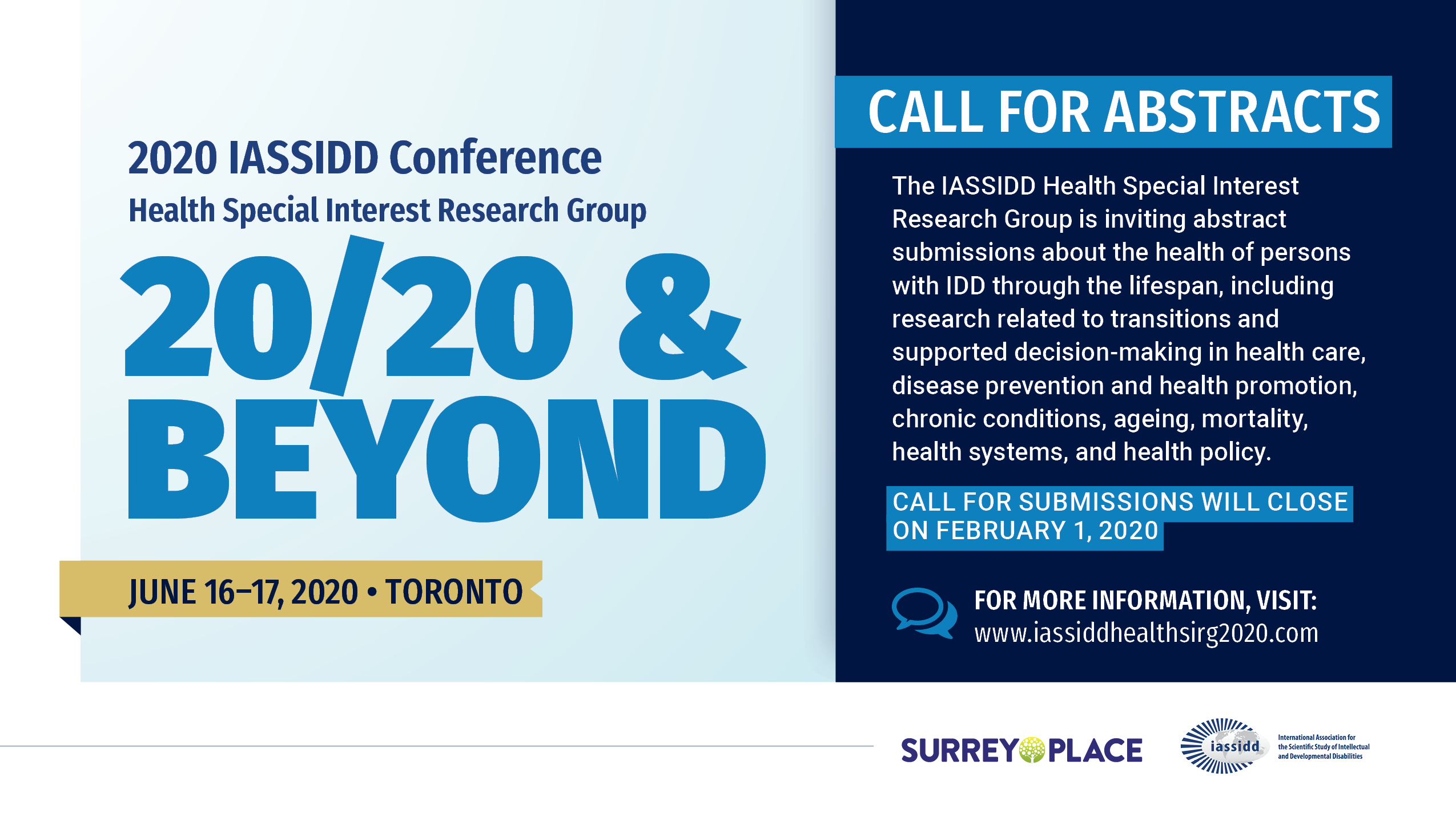 Call for Abstracts Poster for 2020 IASSIDD Conference